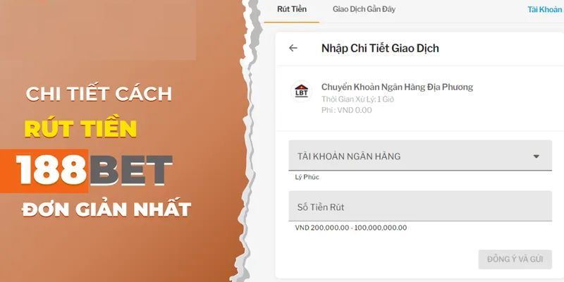 Cách thức rút tiền 188bet nhanh chỉ với 4 bước 