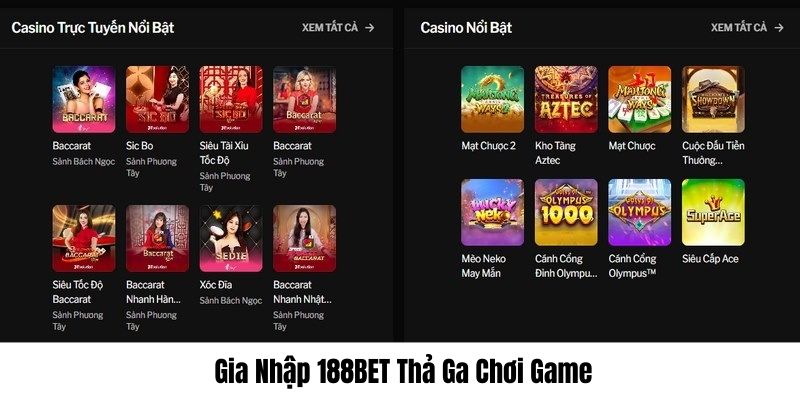 Khi gia nhập thành công được tùy chọn game cá cược